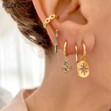 925 Silver Butterfly Earrings CZ Zircon Piercing Women's Jewelry Gift