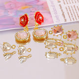 925 Silver Needle Camellia Rose Stud Earrings