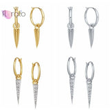 925 Silver Geometric Spike Hoop Earrings Prairie Wind Pendant Earrings