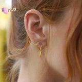 925 Silver Geometric Spike Hoop Earrings Prairie Wind Pendant Earrings