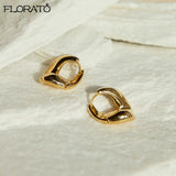 Big Hoop Earrings for Women Heavy Metal Plated Drop Earrings