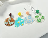 925 Silver Needle Macaron Stud Earring 4pcs