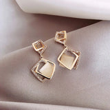 925 Silver Needle Opal Earrings Flowers High-end Temperament Earrings Women