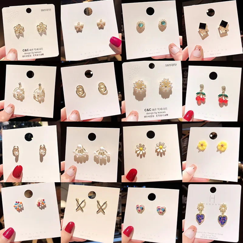 925 Silver Needle Pearl Earrings High-end Fairy Ear Studs