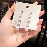 925 Silver Needle Pearl Earrings High-end Fairy Ear Studs