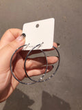 925 Silver Needle Round Earrings Female Exaggerate Personality Ins Ear Studs
