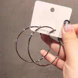 925 Silver Needle Round Earrings Female Exaggerate Personality Ins Ear Studs