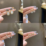 925 Silver Needle Small Fragrant Wind Pearl Earrings