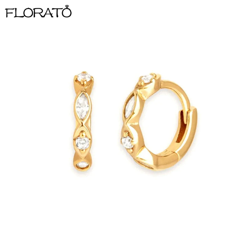 925 Silver Needle Small Hoop Earrings for Women