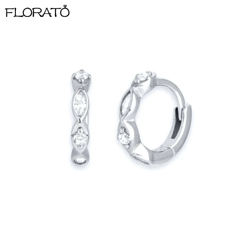 925 Silver Needle Small Hoop Earrings for Women