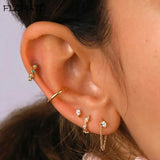 925 Silver Needle Small Hoop Earrings for Women