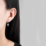 Punk Style Zircon Hamsa Hand Earrings