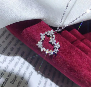 925 Silver Bride Wedding Zircon Necklace Set
