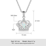925 Silver Crown Dangle Charm Bead Pendant Jewelry For Women