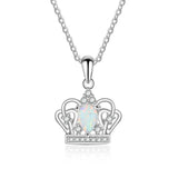 925 Silver Crown Dangle Charm Bead Pendant Jewelry For Women