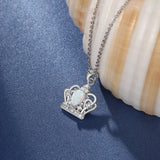 925 Silver Crown Dangle Charm Bead Pendant Jewelry For Women
