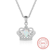 925 Silver Crown Dangle Charm Bead Pendant Jewelry For Women