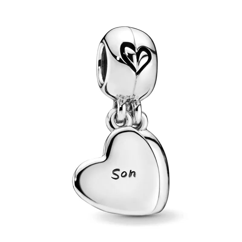 925 Silver Family Charm Beads for Bracelet - DIY Jewelry Pendant Gift