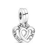 925 Silver Family Charm Beads for Bracelet - DIY Jewelry Pendant Gift