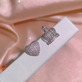 925 Silver Crown Love Earrings Hypoallergenic Female Accessory