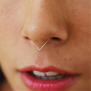 925 Silver Nose Ring Filled Piercing Jewelry Charm Septum Hoop