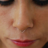 925 Silver Nose Ring Filled Piercing Jewelry Charm Septum Hoop