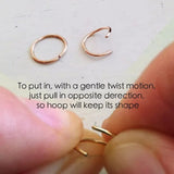 925 Silver Nose Ring Cuff Body Jewelry Piercing