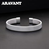 925 Silver Open Cuff Bracelet for Women Men Jewelry