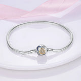 925 Silver Bracelet Butterfly Cat Dog Paw Safety Star Moon Clover Chain Bangle