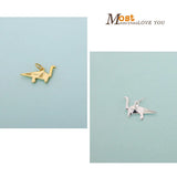 925 Silver Origami Folding Heart Necklace for Girls Women