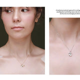 925 Silver Origami Folding Heart Necklace for Girls Women