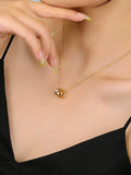 925 Silver Zircon Pendant Necklace Gift For Girlfriend
