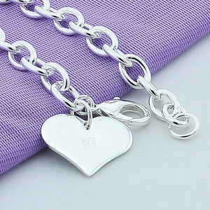 925 Heart Charm Bracelet for Her