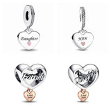 925 Silver Heart Pendant Family Daug...