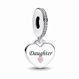 925 Silver Heart Pendant Family Daug...