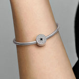 925 Silver Pave Star Hot Air Balloon Charms for Women DIY Bracelet