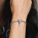 925 Silver Pave Star Hot Air Balloon Charms for Women DIY Bracelet