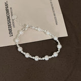 925 Silver Pearl Bracelet for Women Elegant Hand Jewelry