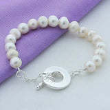 925 Silver Pearl Bracelets for Women Wedding Jewelry