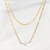 925 Silver Pearl Choker Rose Necklace Women Jewelry