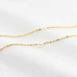 925 Silver Pearl Choker Rose Necklace Women Jewelry