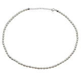 925 Silver Pearl Choker Necklace for Women Wedding Clavicle Chain