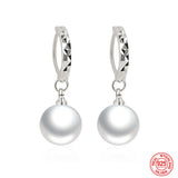 925 Silver Pearl Drop Earrings for Weddings