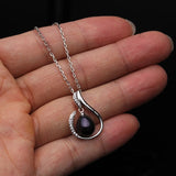 925 Silver Pearl Pendant, Freshwater Pearl Necklace for Women