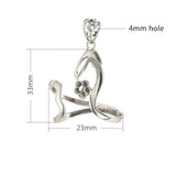 925 Silver Pendant Blank For Stones Adjustable Base P383B