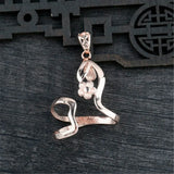 925 Silver Pendant Blank For Stones Adjustable Base P383B
