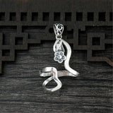 925 Silver Pendant Blank For Stones Adjustable Base P383B