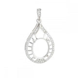 925 Silver Pendant Blank for 10X12mm Oval Cabochons