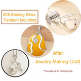 925 Silver Pendant Blank for 23X33mm Cabochons, Jewelry Finding Component