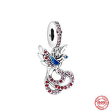 925 Silver Heart Padlock Pendant Double Dangle Charms